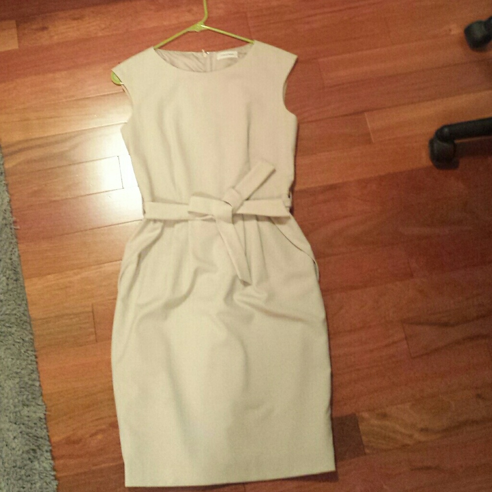 Calvin Klein size 2 cream colored dress
